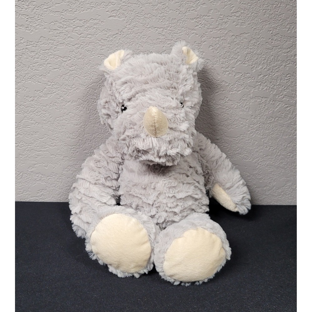 Wishpets Gray Rhino Plush 14" Long Stuffed Animal Shaggy Softex Rhino (2017)